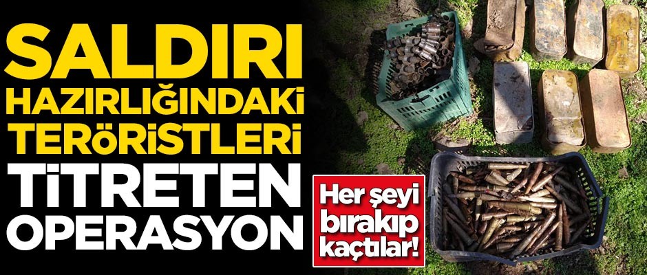 Bakanlık duyurdu: Teröristler mühimmatları bırakıp kaçtı