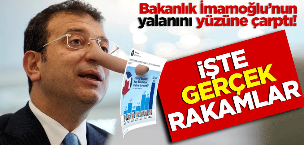 Bakanlık İmamoğlu’nun yalanını yüzüne çarptı. İşte gerçek rakamlar