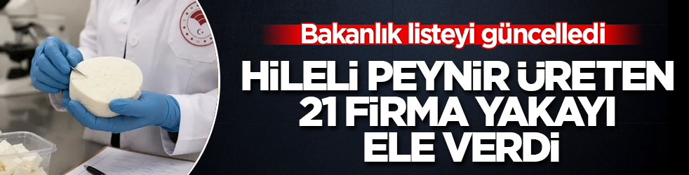 Bakanlık listeyi güncelledi: Hileli peynir üreten 21 firma yakayı ele verdi