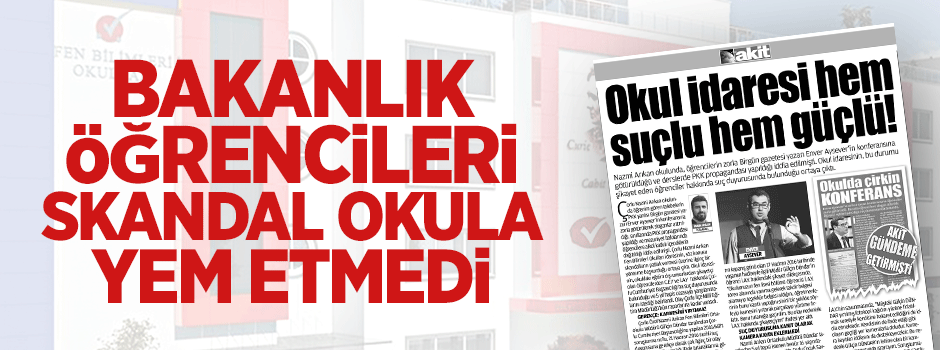 Bakanlık, öğrencileri skandal okula yem etmedi