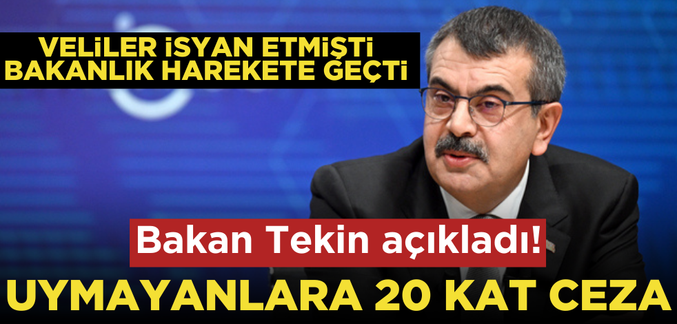 Bakanlık özel okullar için harekete geçti! Uymayanlara 20 kat ceza