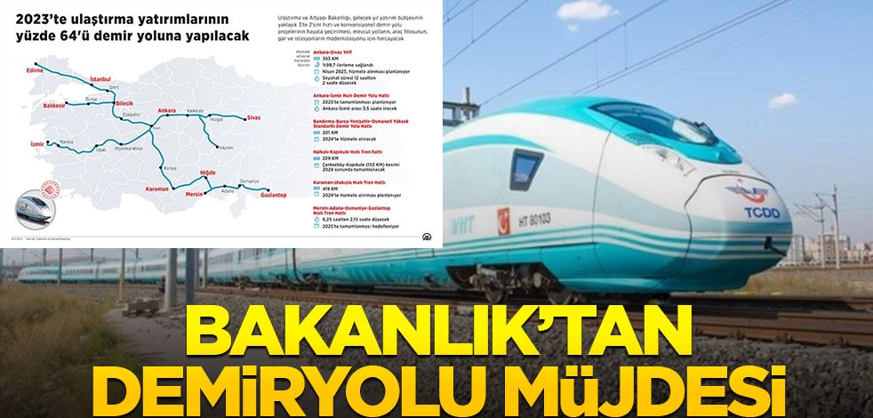 Bakanlık'tan demiryolu müjdesi