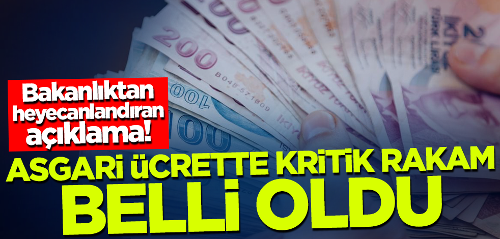 Bakanlıktan heyecanlandıran açıklama! Asgari ücret anketinde kritik rakam belli oldu