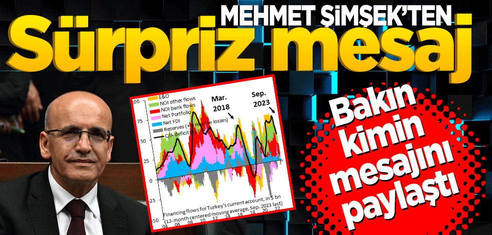 Bakın kimin mesajını paylaştı Mehmet Şimşek’ten Sürpriz mesaj