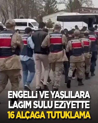 Bakmakla görevli oldukları engelli ve yaşlılara lağım suyu içiren 16 insan müsveddesi tutuklandı