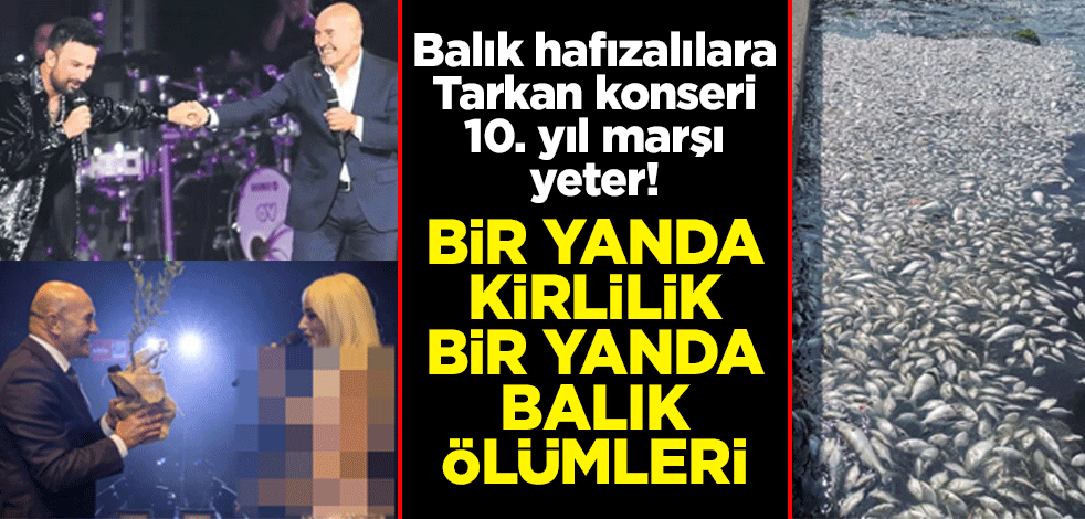 Balık hafızalılara Tarkan konseri 10. yıl marşı yeter! Bir yanda kirlilik bir yanda balık ölümleri