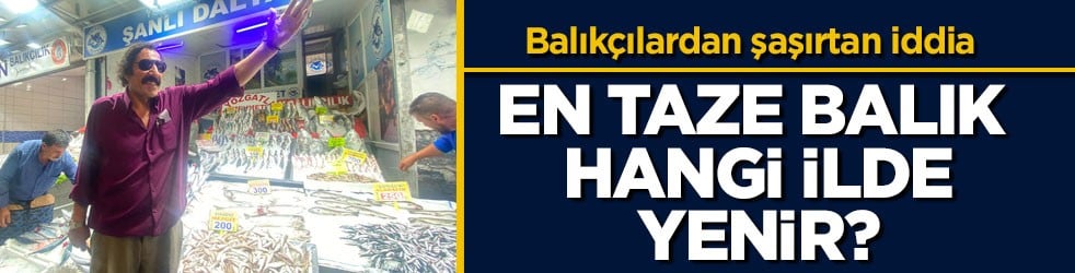 Balıkçılardan şaşırtan iddia! En taze balık hangi ilde yenir?