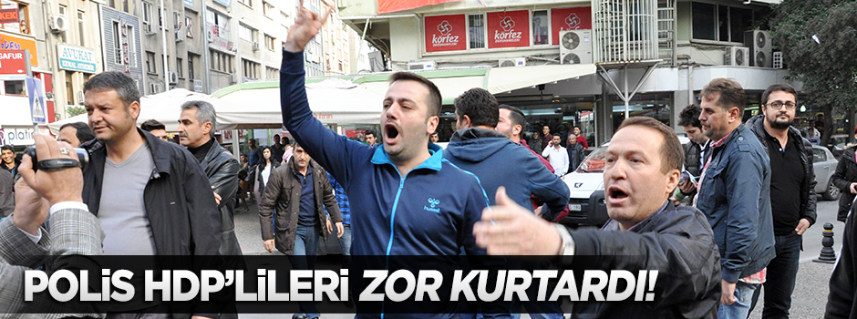 HDP'lileri Balıkesir'de polis zor kurtardı