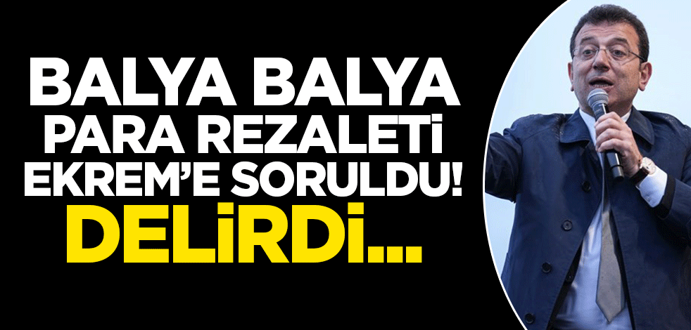 Balya balya para rezaleti soruldu Ekrem delirdi!