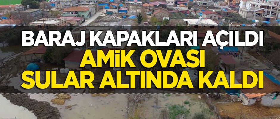 Baraj kapakları açıldı, Amik Ovası'ndaki birçok ev sular altında kaldı