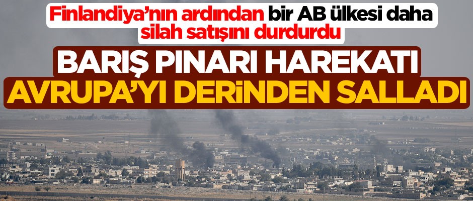 Barış Pınarı Harekatı Avrupa'yı sallamaya devam ediyor! Finlandiya'nın ardından bir AB ülkesi daha silah satışını durdurdu
