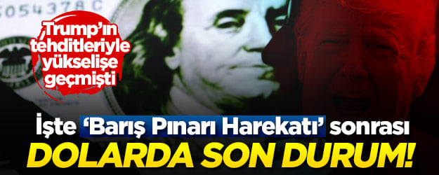 Barış Pınarı Harekatı sonrası dolar ne kadar oldu? İşte son rakamlar