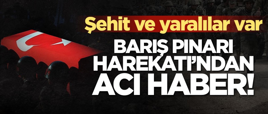 Barış Pınarı Harekatı'ndan acı haber!