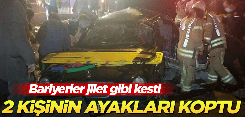 Bariyerler jilet gibi kesti! İki kişinin ayakları koptu