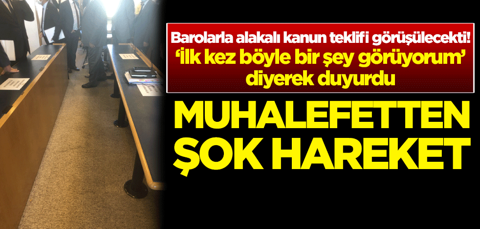 Barolarla alakalı kanun teklifi görüşülecekti! Muhalefetten şok hareket