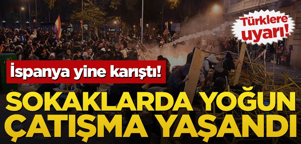 Barselona sokakları yine karıştı: Ayrılıkçılarla polis arasında çatışma
