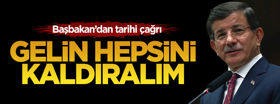 Başbakan Davutoğlu: Dokunulmazlıkları kaldıralım