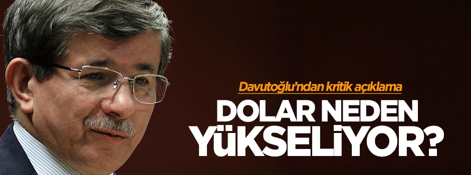 Başbakan Davutoğlu Dolar'ın neden yükseldiğini açıkladı