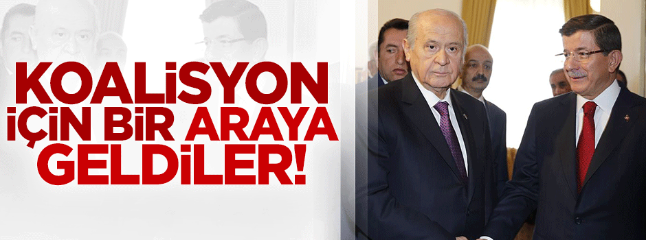 Başbakan Davutoğlu ile Bahçeli bir araya geldi