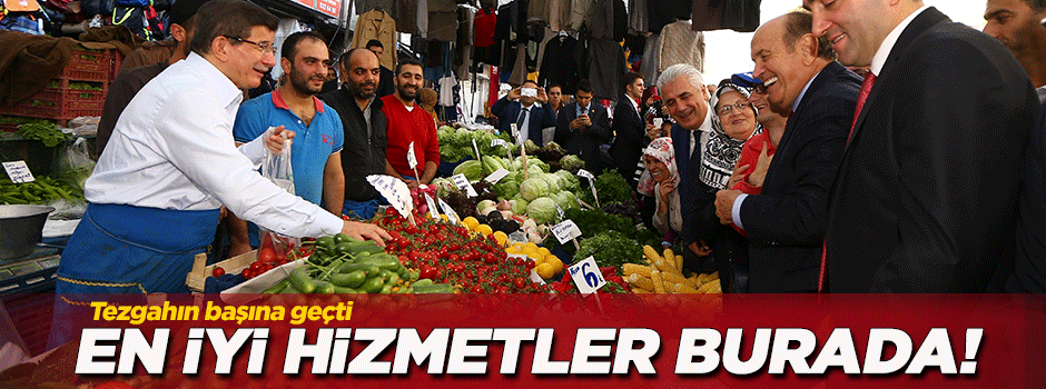 Başbakan Davutoğlu sebze meyve sattı!