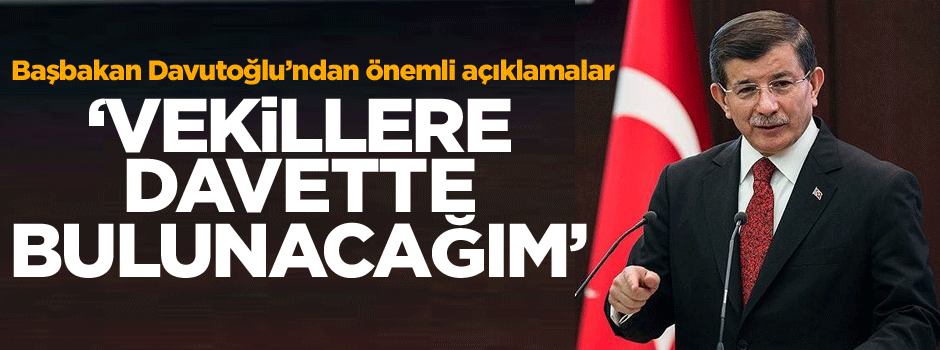 Başbakan Davutoğlu'ndan açıklama