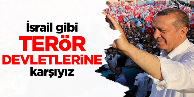 Başbakan Erdoğan, "İsrail gibi terör devletine karşıyız"