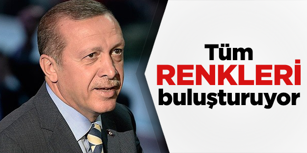 Başbakan Erdoğan tüm renkleri buluşturuyor