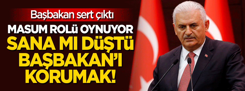 Başbakan: Sana mı düştü Başbakan'ı korumak!