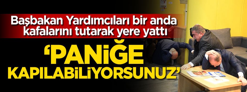 Başbakan Yardımcıları bir anda kafalarını tutarak yere yattı