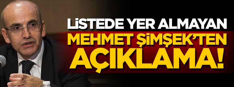 Başbakan Yardımcısı Mehmet Şimşek'ten ilk açıklama