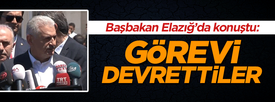 Başbakan Yıldırım Elazığ'da konuştu
