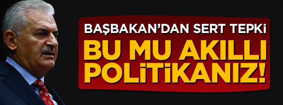 Başbakan Yıldırım'dan sert tepki: Bu mu akıllı politikanız!