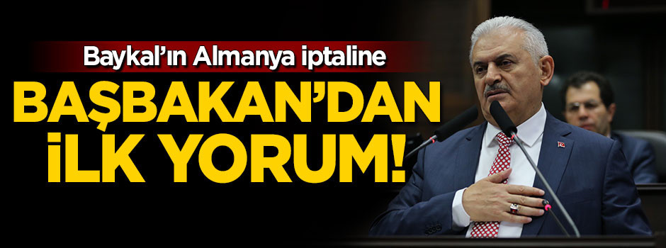 Başbakan'dan Baykal'ın Almanya iptaline ilk yorum