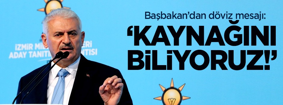 Başbakan'dan döviz yorumu: Kaynağını, nerden geldiğini biliyoruz!