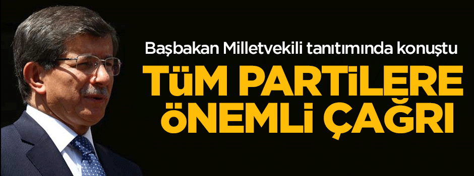 Başbakan'dan önemli çağrı