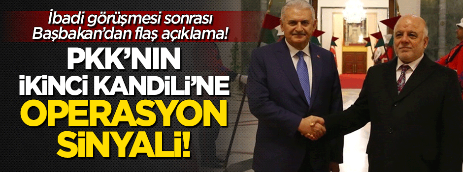 Başbakan'dan 'Sincar'a operasyon sinyali!