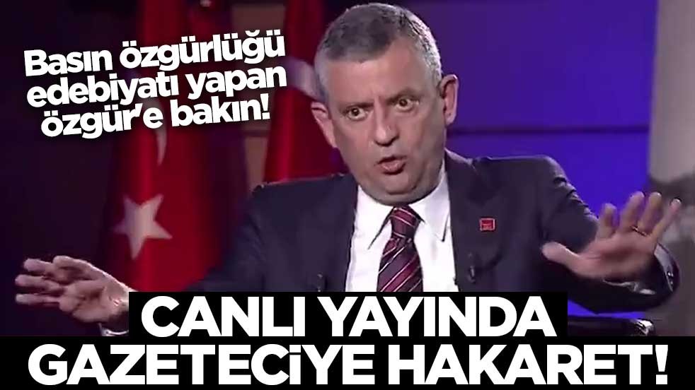 Basın özgürlüğü edebiyatı yapan Özgür'e bak! Canlı yayında gazeteciye hakaret etti!