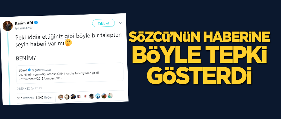 Başkan Arı'dan Sözcü'nün haberine tepki: Böyle bir talepten benim haberim var mı?
