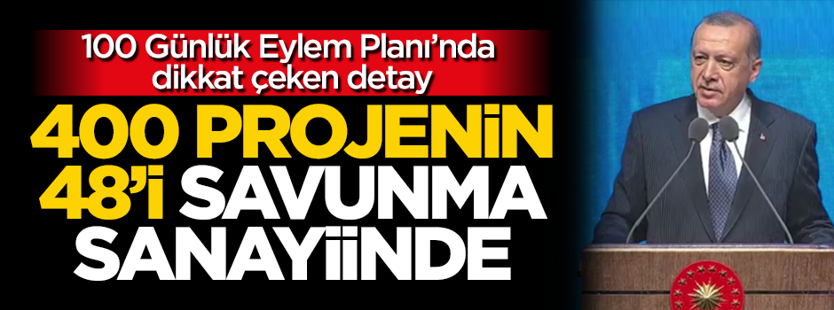 Başkan Erdoğan: 400 projenin 48'i savunma sanayiine ait