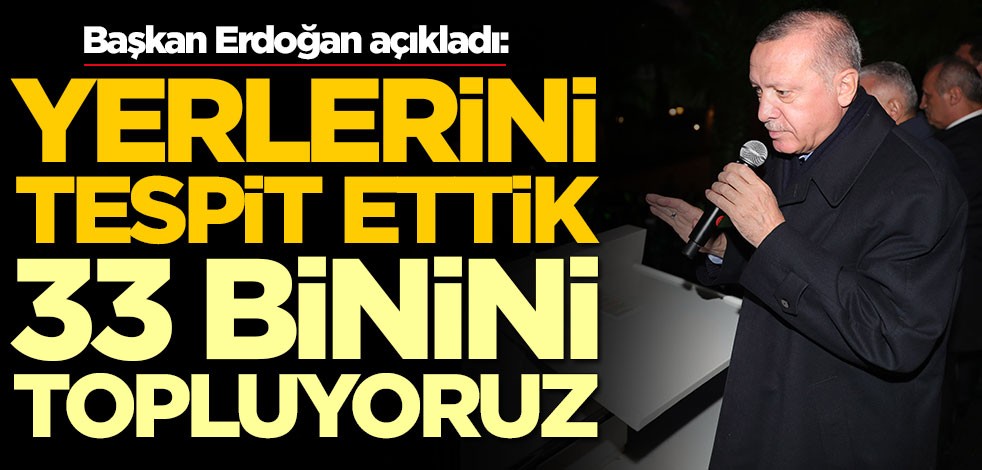 Başkan Erdoğan açıkladı: Yerlerini tespit ettik, 33 bin silahı topluyoruz