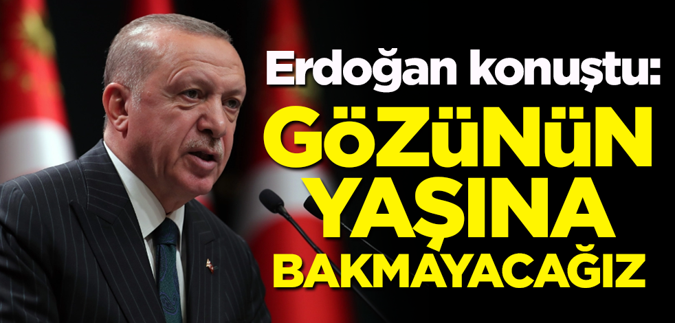 Başkan Erdoğan: Gözünün yaşına bakmayacağız