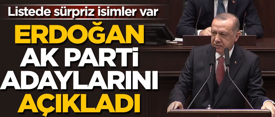 Başkan Erdoğan, AK Parti adaylarını açıkladı! Listede sürpriz isimler var