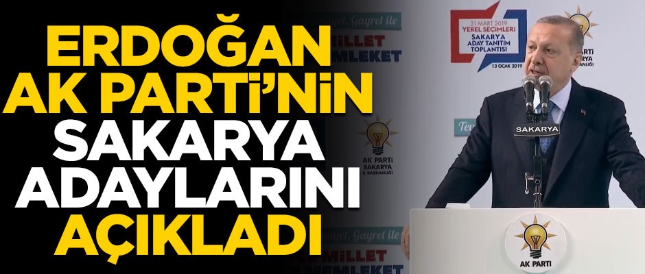 Başkan Erdoğan, AK Parti'nin Sakarya adaylarını açıkladı