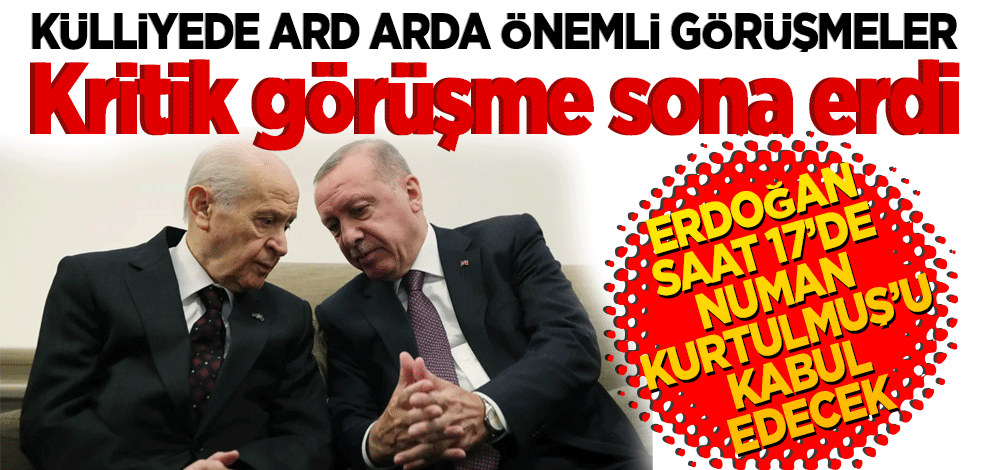 Başkan Erdoğan Bahçeli ile bir araya geldi! Kritik görüşme 1 saat sürdü