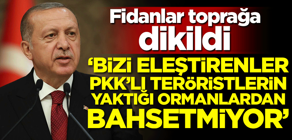 Başkan Erdoğan: Bizi eleştirenler PKK'lı teröristlerin yaktığı ormanlardan hiç bahsetmiyor