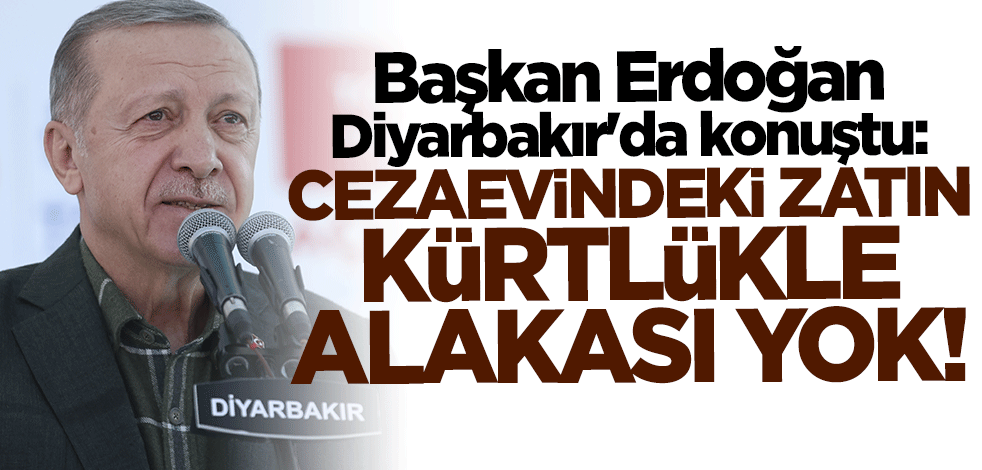 Başkan Erdoğan: Cezaevindeki zatın Kürtlükle alakası yok