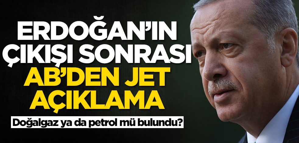 Başkan Erdoğan doğalgaz ya da petrol müjdesi mi verecek? AB'den jet açıklama