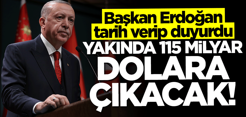 Başkan Erdoğan duyurdu: 115 milyar dolara çıkacak