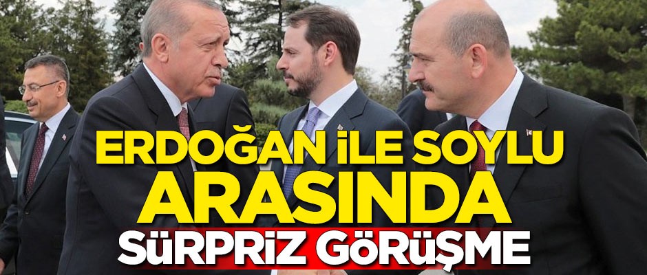 Başkan Erdoğan ile Süleyman Soylu arasında sürpriz görüşme
