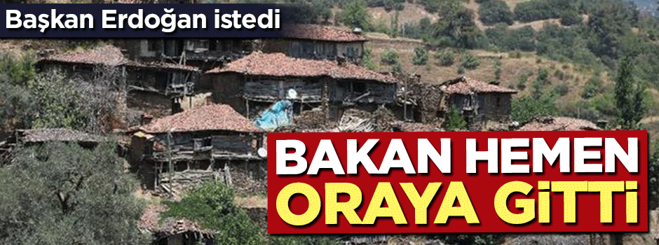 Başkan Erdoğan istedi, bakan hemen oraya gitti